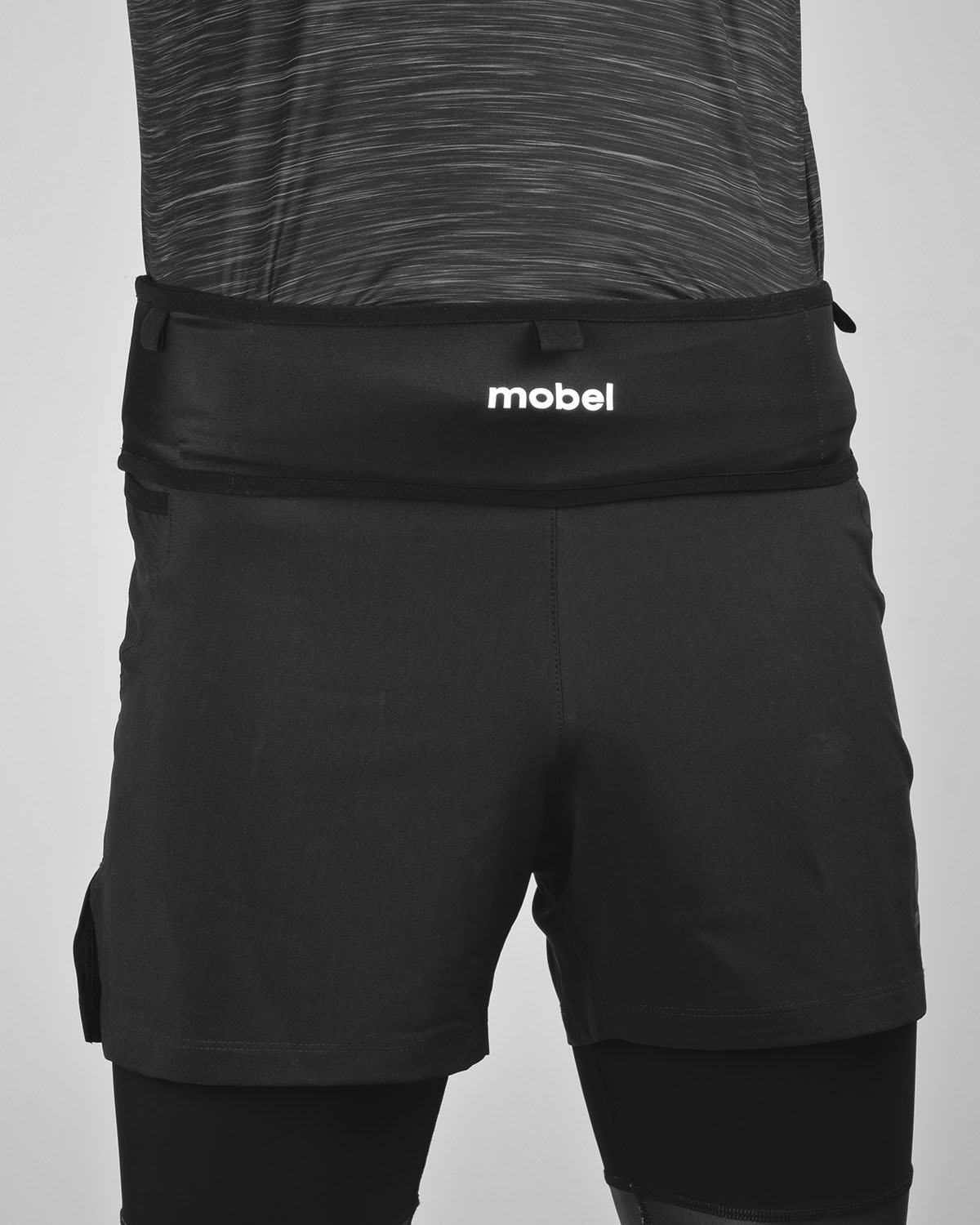 Cinturón riñonera trail BLACK PRO + Mobel Sport_detalle 01