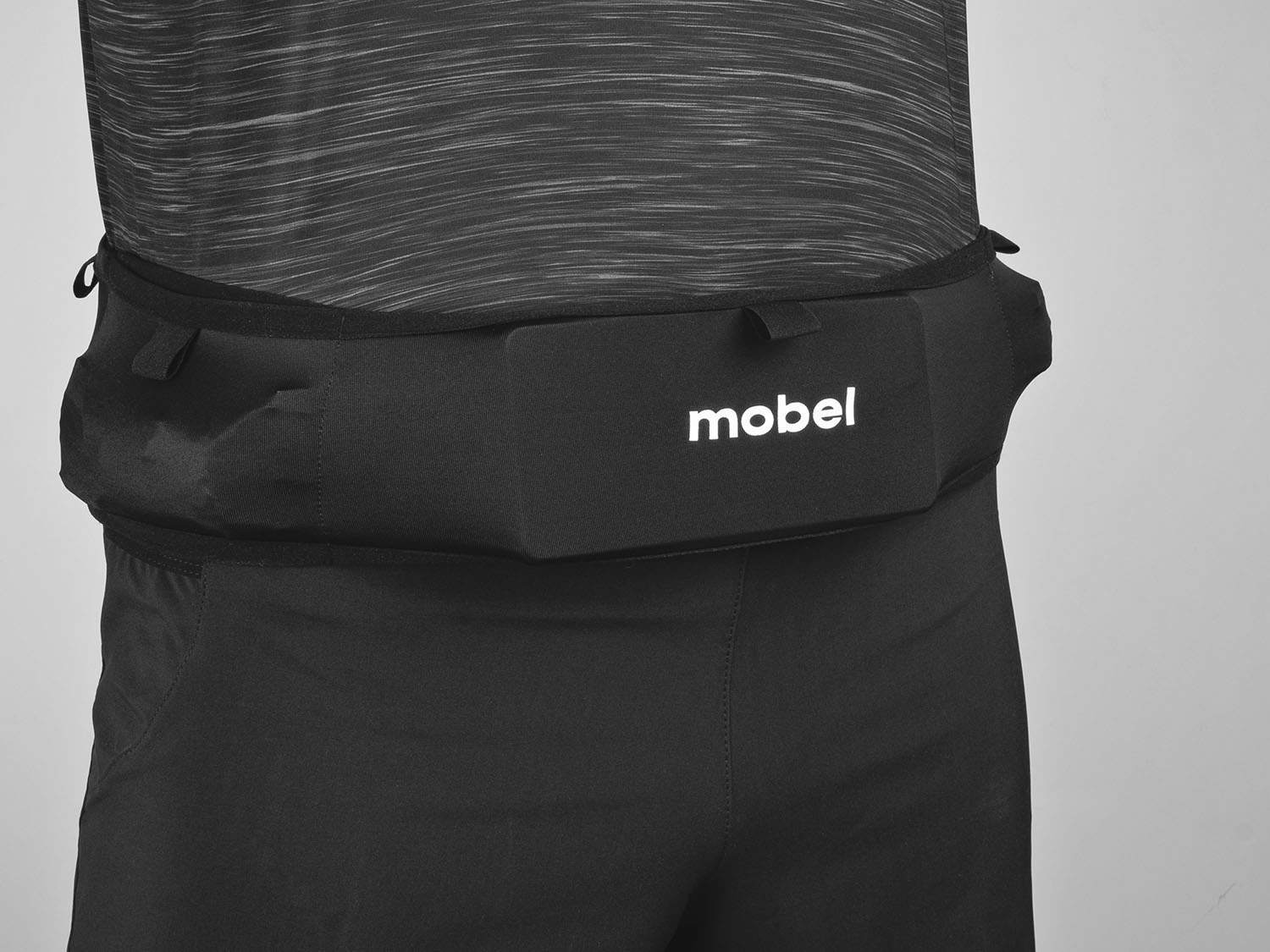 Cinturón riñonera trail BLACK PRO + Mobel Sport_detalle 02