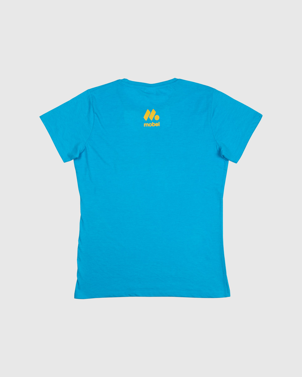 Camiseta casual fem azul back