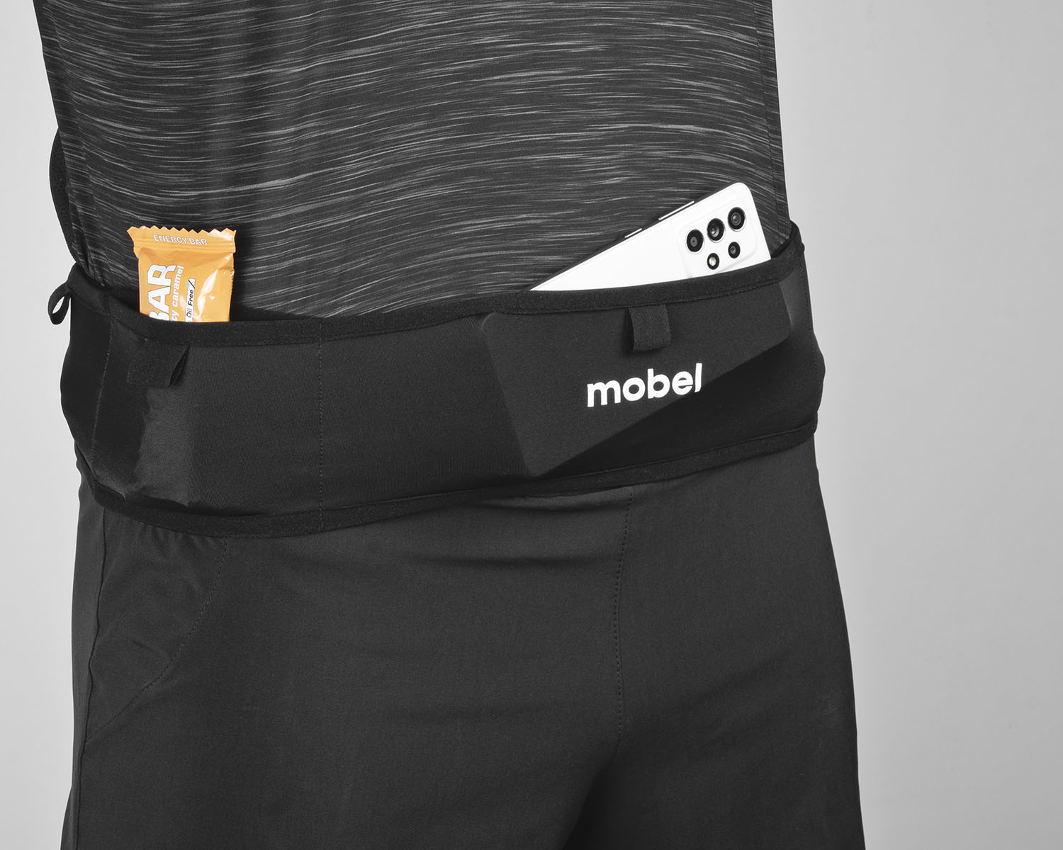 Cinturón riñonera trail BLACK PRO + Mobel Sport_detalle 04
